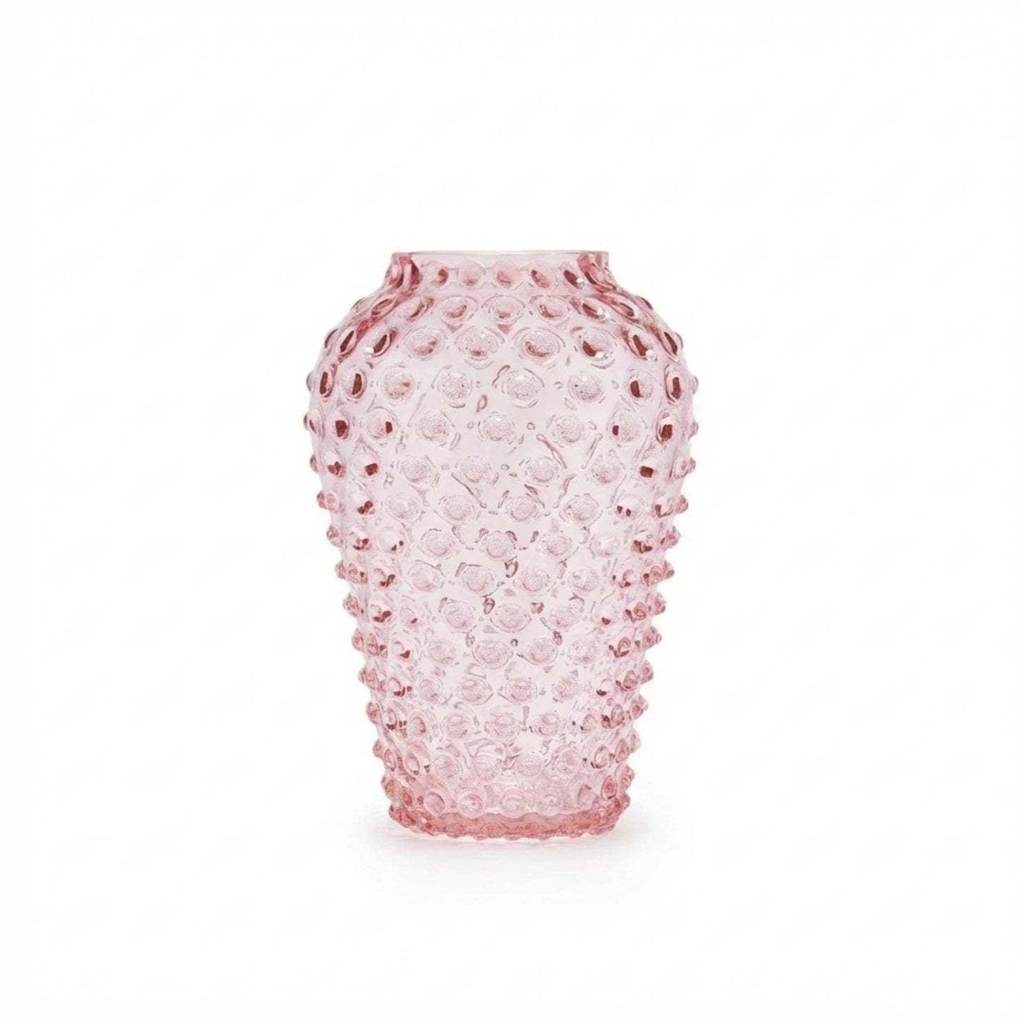 Hobnail Vase - Barrel - Petal Pink