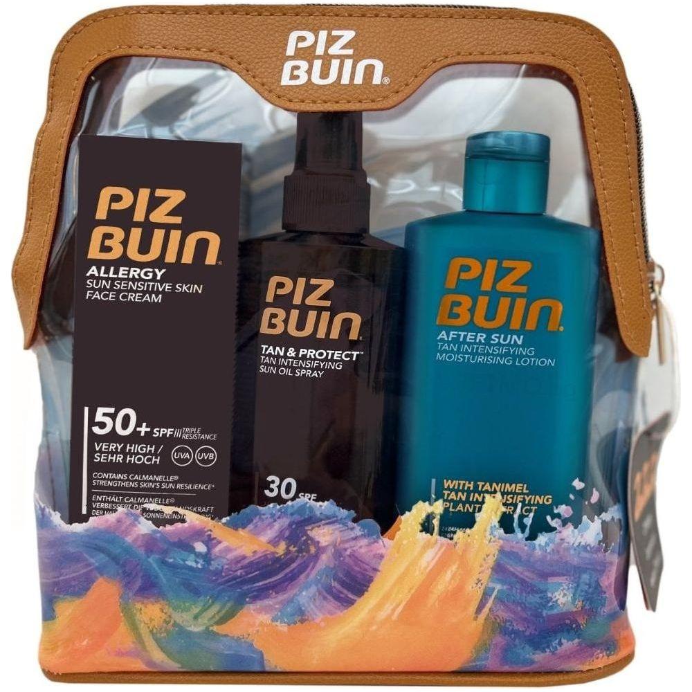 Piz Buin Travel Bag - Allergy, Tan Protect,  After Sun Set - 3 PacK Set