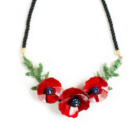 Poppies Necklace by Laliblue