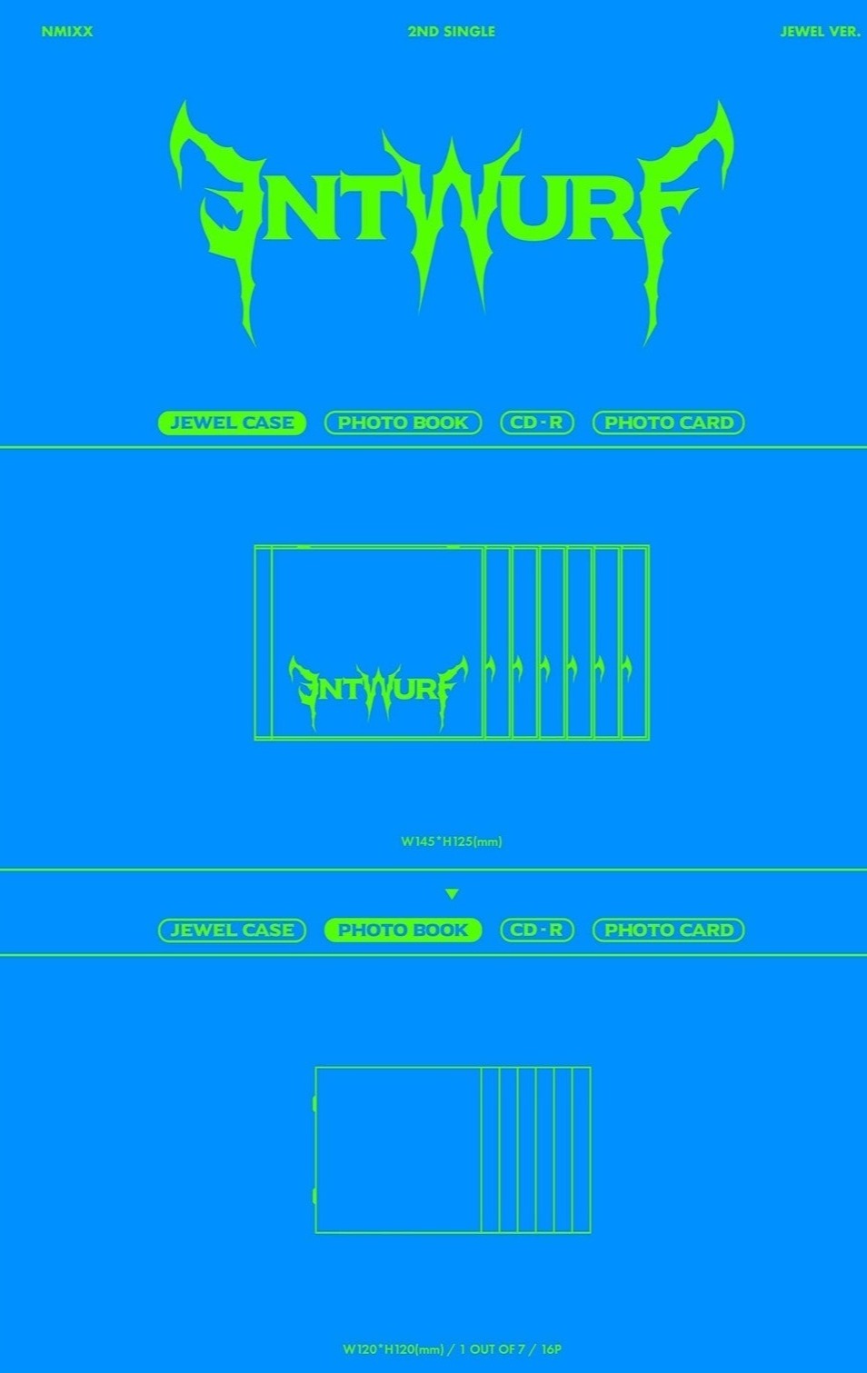 MMIXX 2nd Single Album - Entwurf (Jewel Case Ver.)