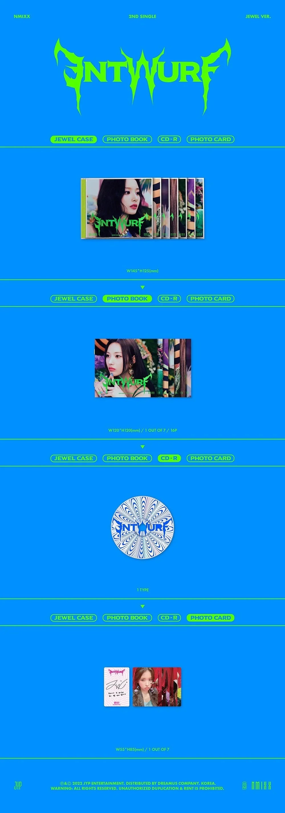 MMIXX 2nd Single Album - Entwurf (Jewel Case Ver.)