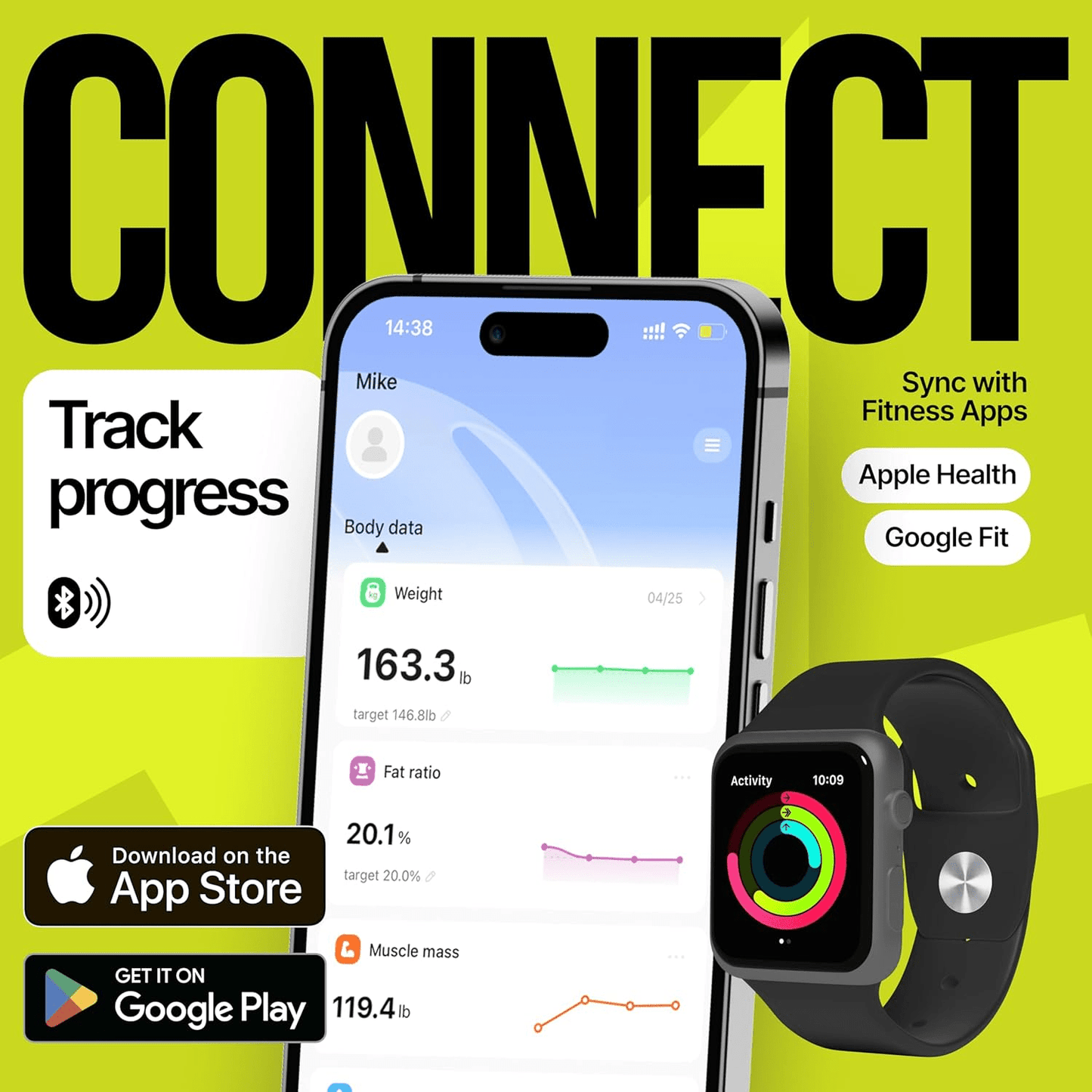 EziGo Smart Scale with Body Fat and BMI, 25 Metrics, Bluetooth - Osadia Concept Store