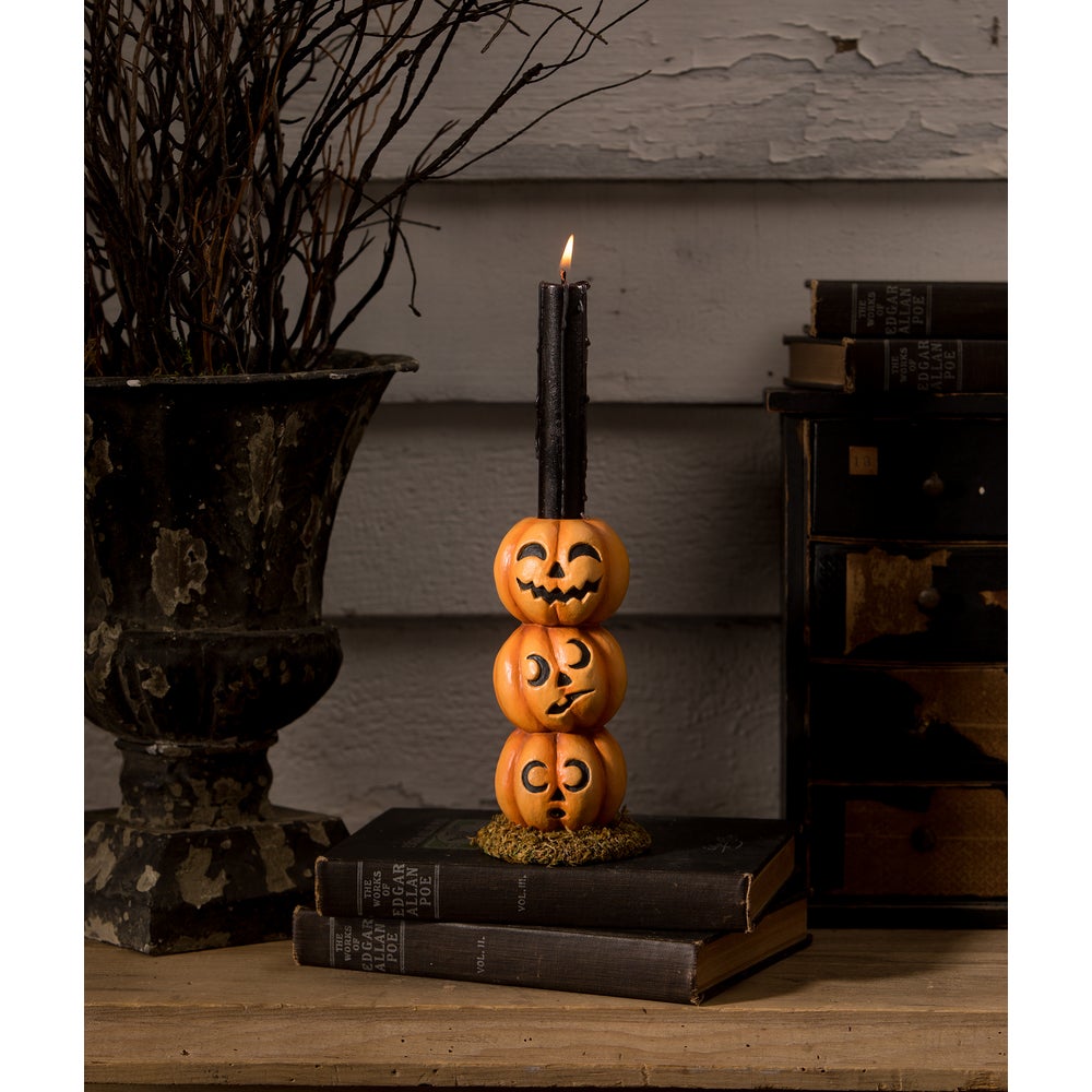 Pumpkin Stack Candlestick by Bethany Lowe Designs - Osadia Concept Store