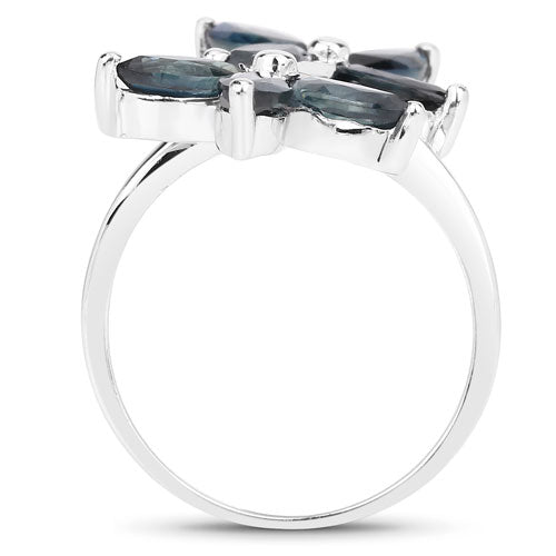 1.75 Carat Genuine Blue Sapphire .925 Sterling Silver Ring