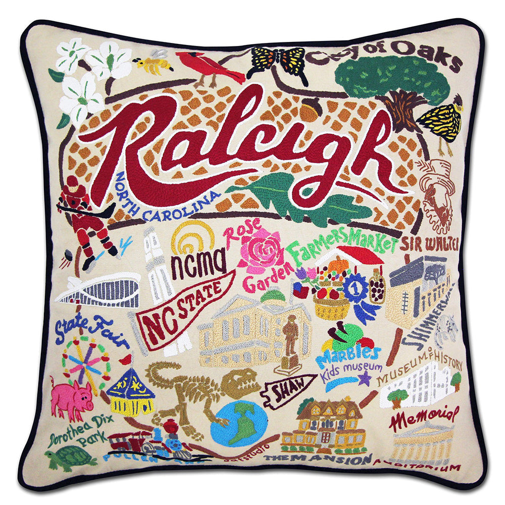 Raleigh Hand-Embroidered Pillow by Cat Studio - Osadia Concept Store