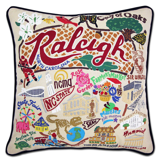 Raleigh Hand-Embroidered Pillow by Cat Studio - Osadia Concept Store