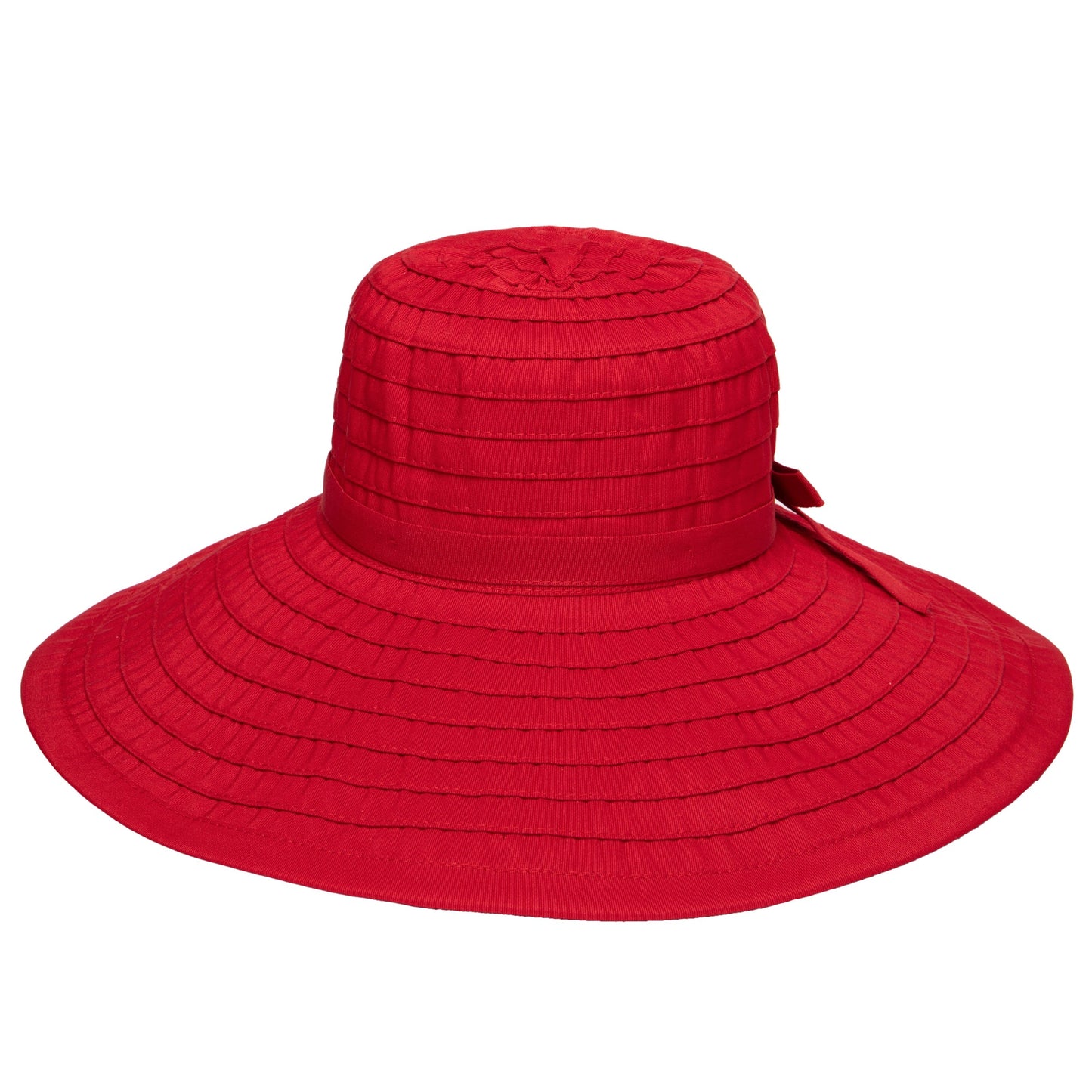 Women's Large Brim Ribbon Hat with a Bow