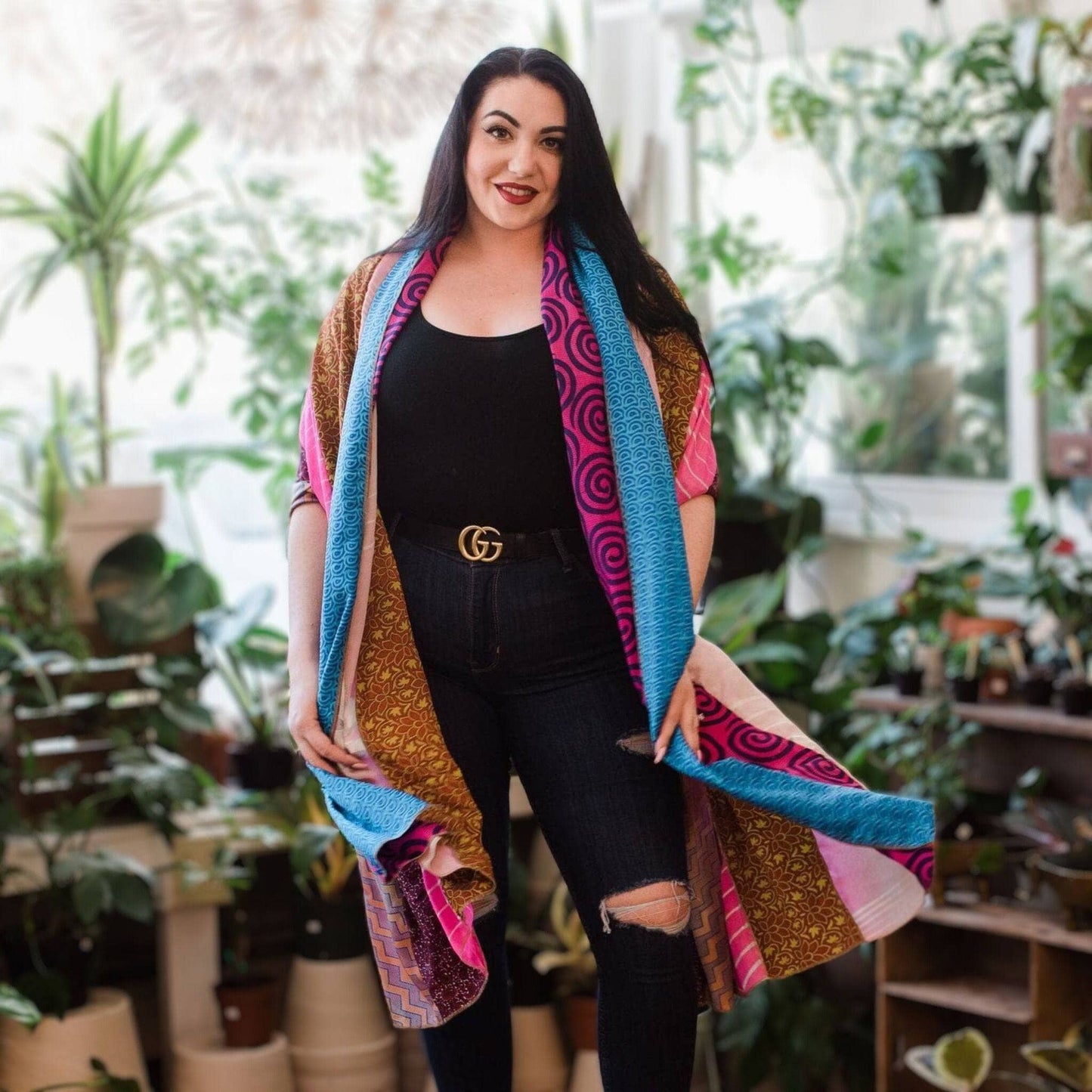 Reclaimed Sari Medley Scarf