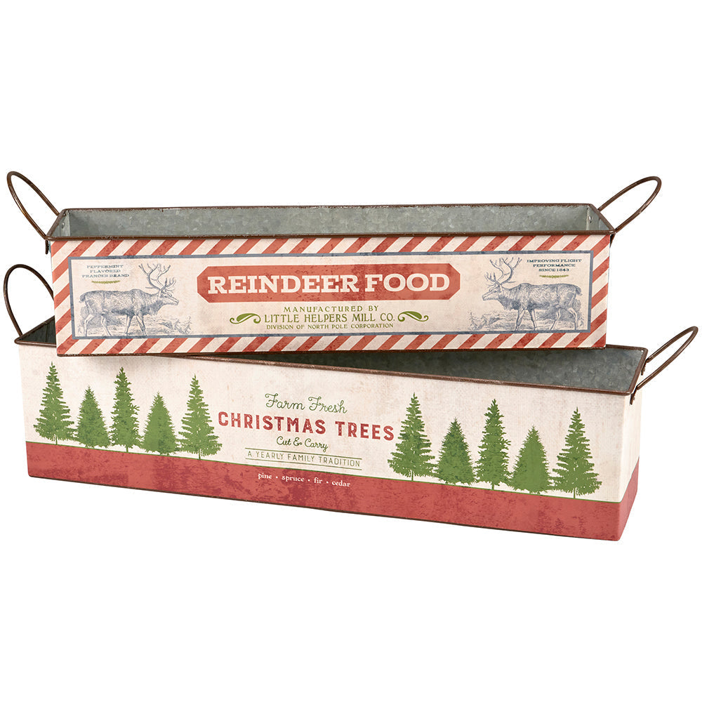 Vintage-Inspired Reindeer Food Tin Set