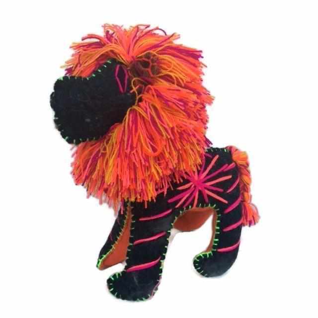 Milo the Lion: Repurposed Wool Boho Decor - Mexico