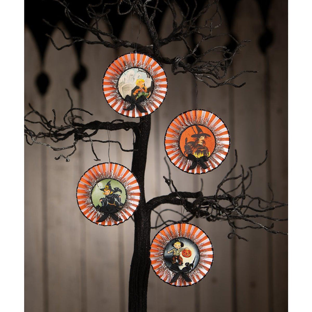 Retro Halloween Rosettes Set/4 by Bethany Lowe Designs