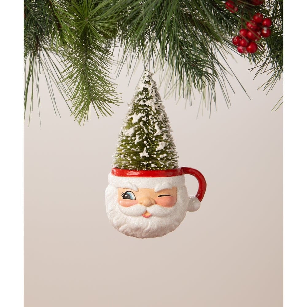 Retro Santa Mug Ornament by Bethany Lowe Designs