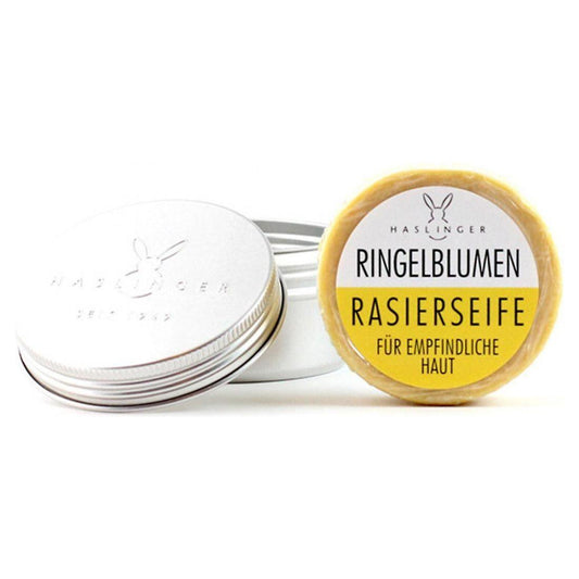 Haslinger Marigolds Shaving Soap tin case 60 g