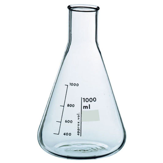 ERLENMEYER FLASK, 1000ML (1L) BOROSILICATE GLASS