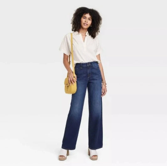 Universal Thread High Rise Wide Leg Jeans Dark Wash