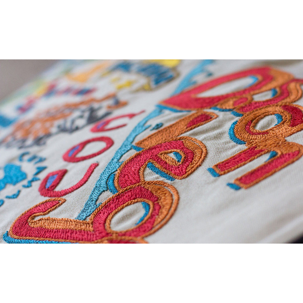 San Diego, CA Hand-Embroidered Pillow - Osadia Concept Store