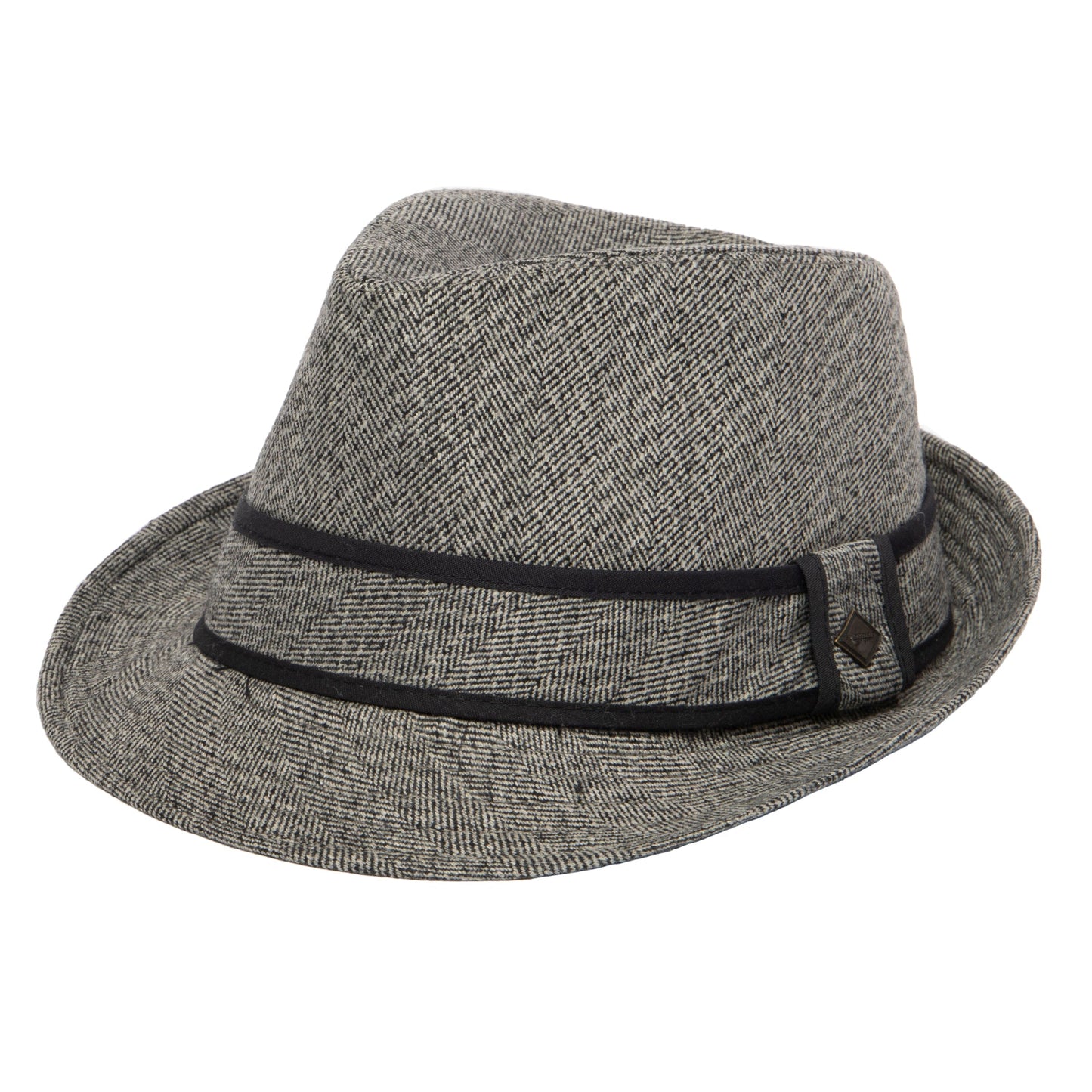 Tweed Fedora With Trim