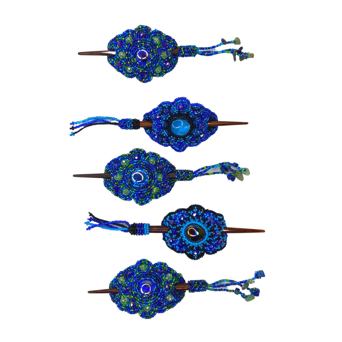 Michelle Seed Bead Hair Barrette - Guatemala