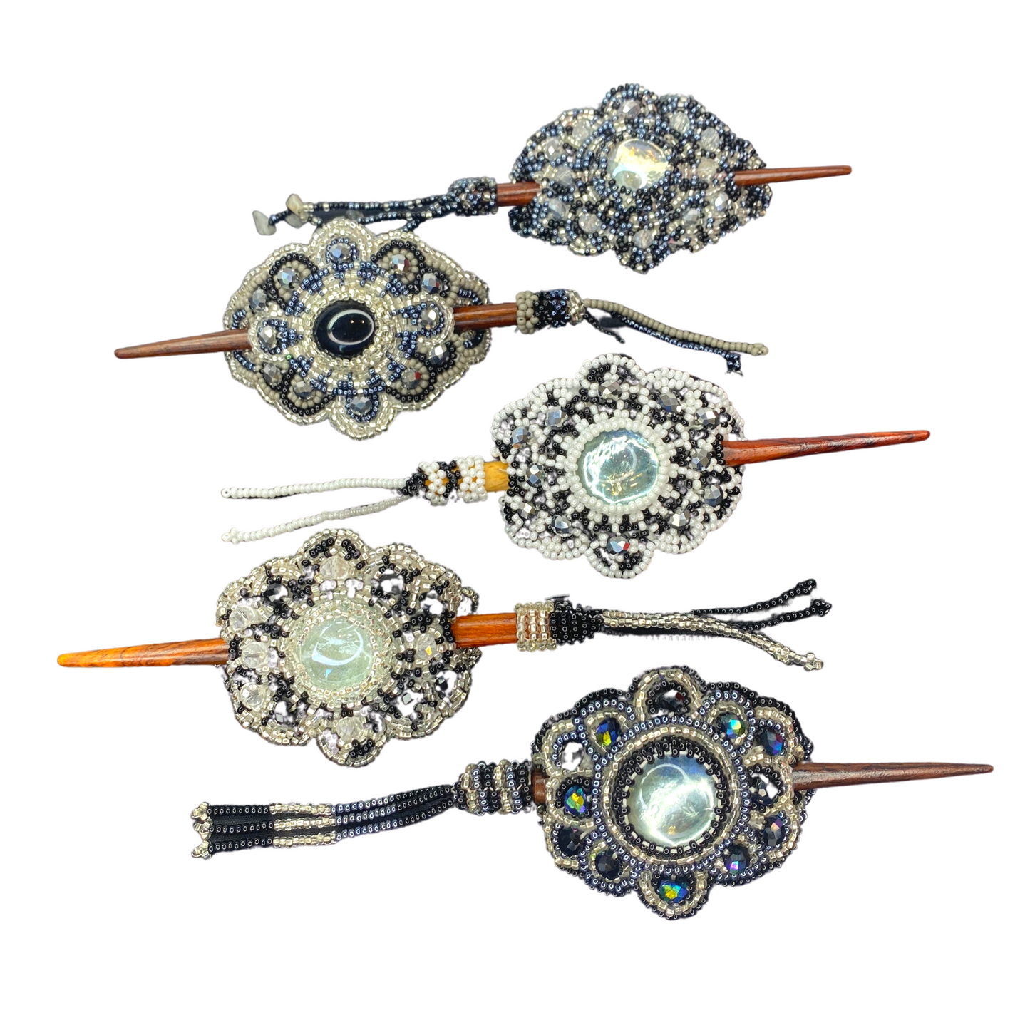 Michelle Seed Bead Hair Barrette - Guatemala