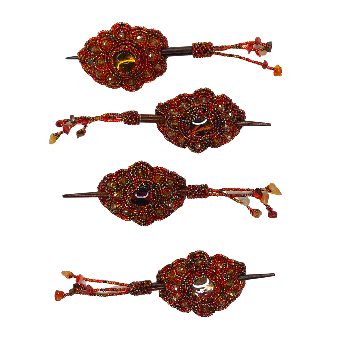 Michelle Seed Bead Hair Barrette - Guatemala