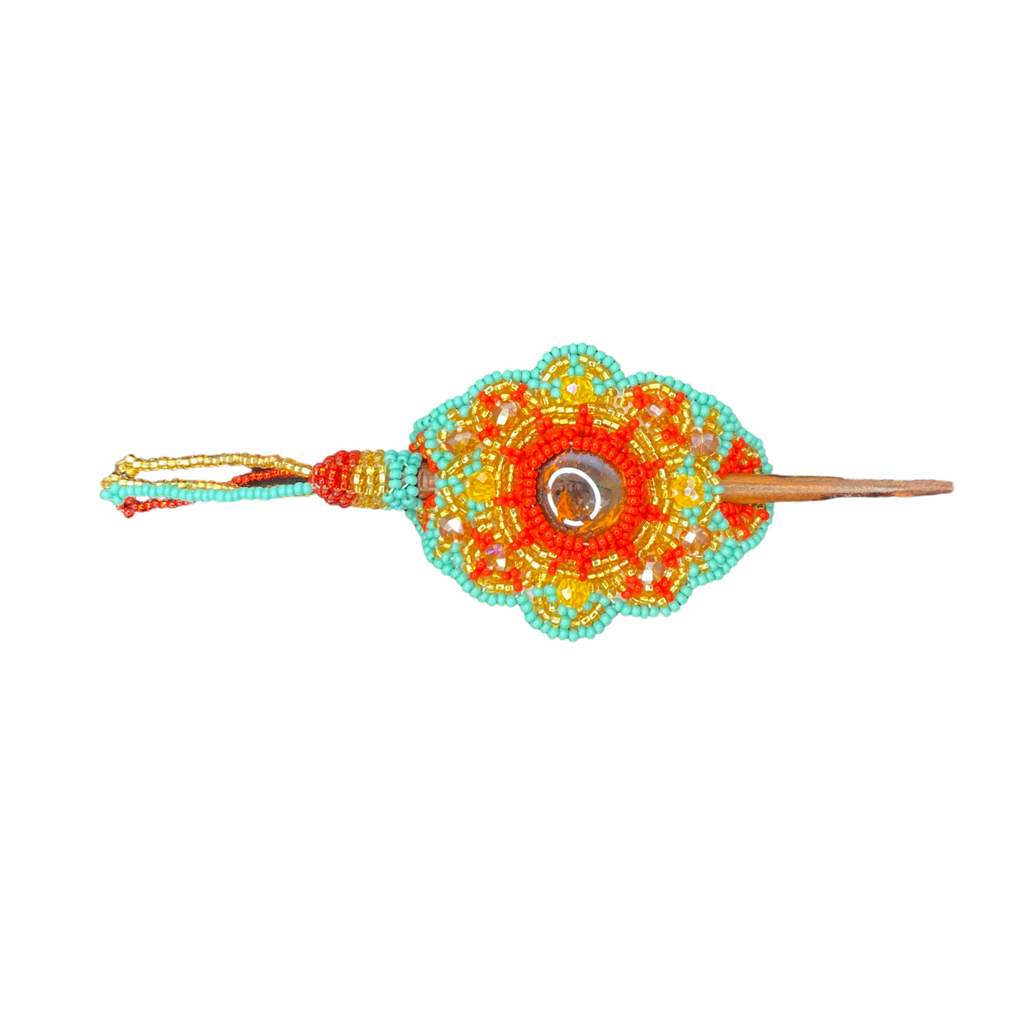 Michelle Seed Bead Hair Barrette - Guatemala