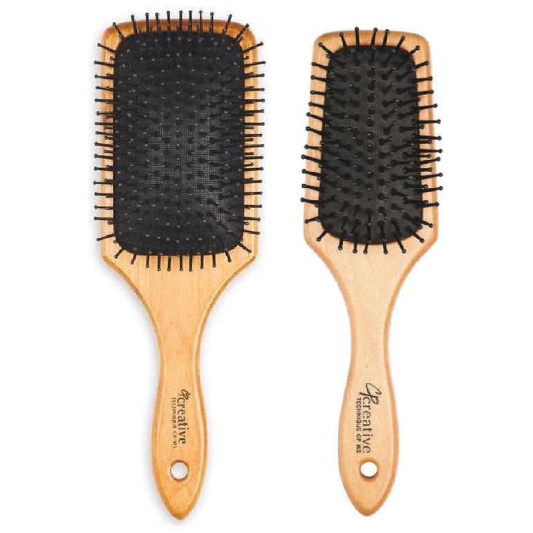 Eco-Friendly Wood Paddle Nylon Hair Brush