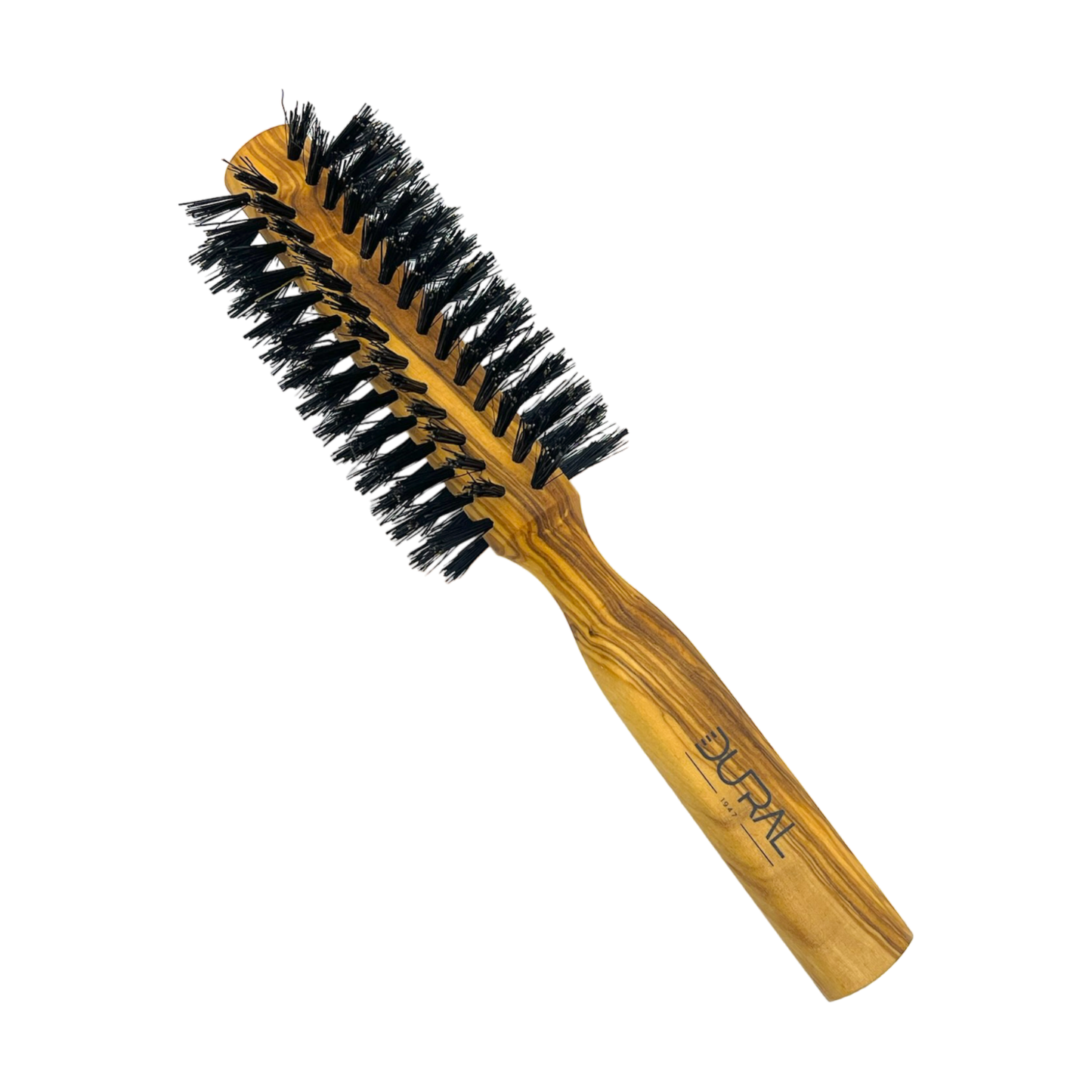 Dural Olive wood round hair brush with boar bristles - 10 rows