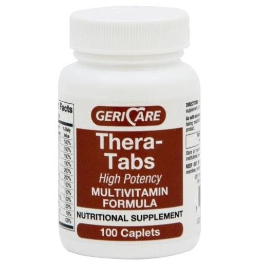 GERI-CARE THERA-TABS M MULTIVITAMIN WITH MINERALS SUPPLEMENT 100 CAPS