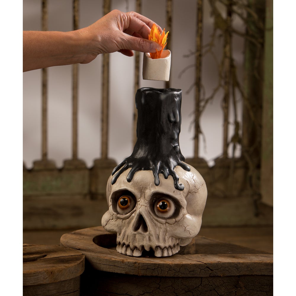Skull Candle Holder by Bethany Lowe Designs - Osadia Concept Store