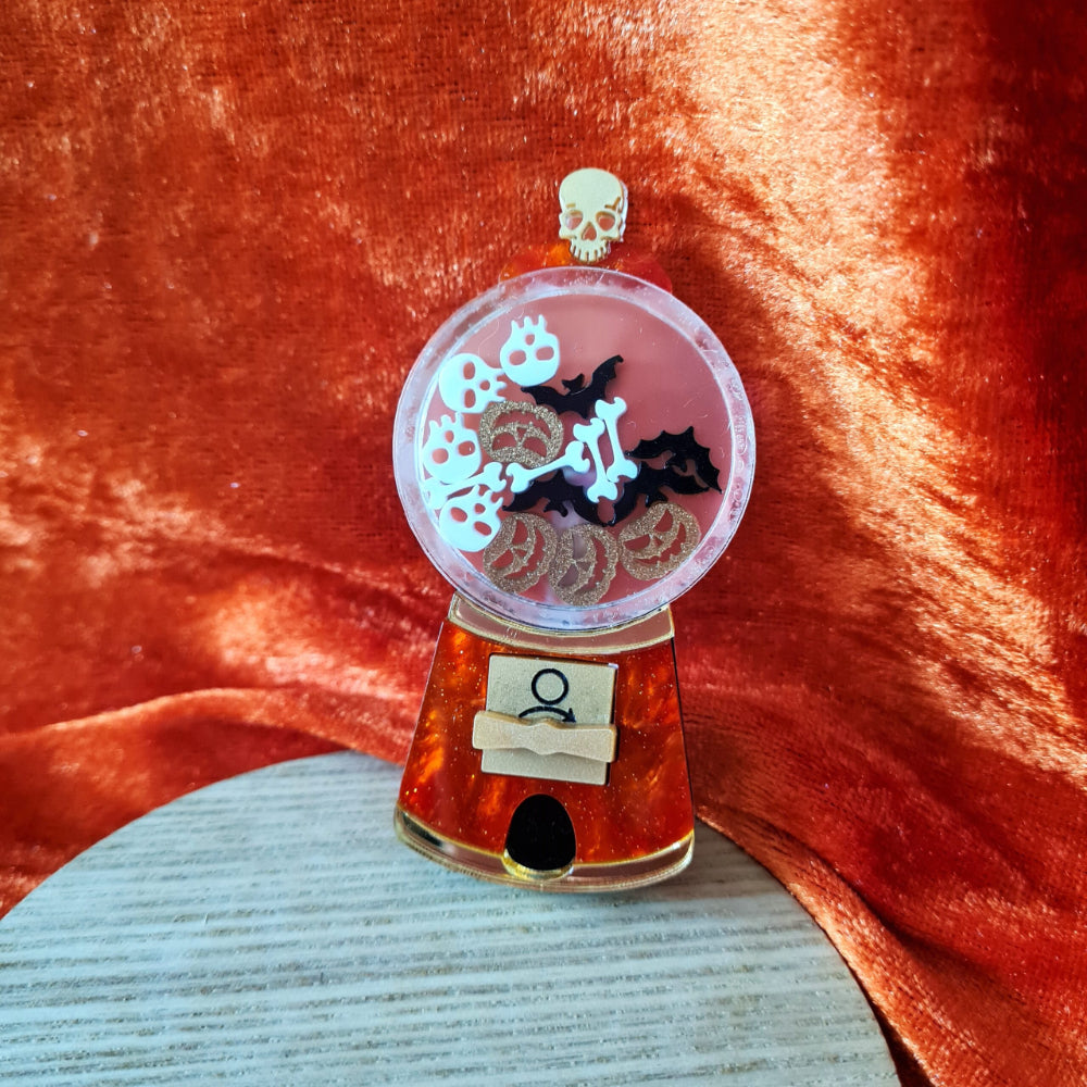 Spooky Sweet Gumball Machine Brooch by Cherryloco Jewellery