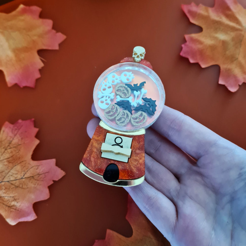 Spooky Sweet Gumball Machine Brooch by Cherryloco Jewellery