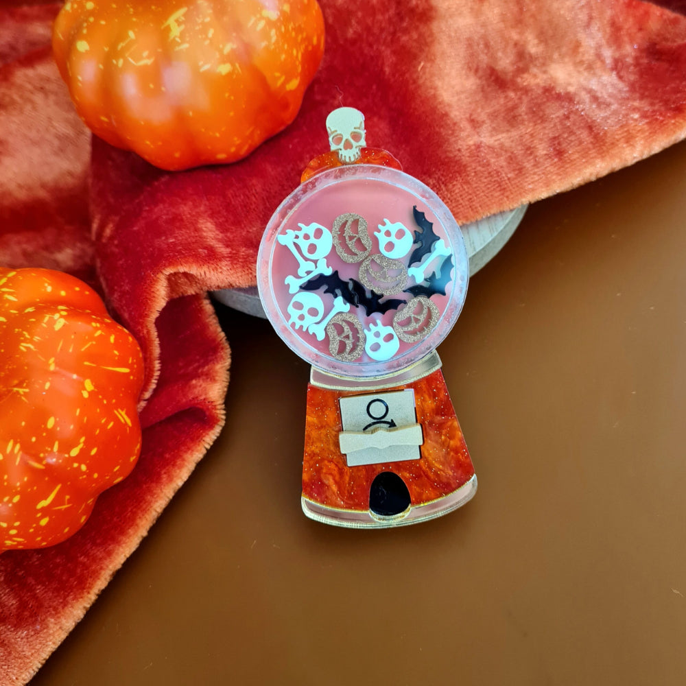 Spooky Sweet Gumball Machine Brooch by Cherryloco Jewellery