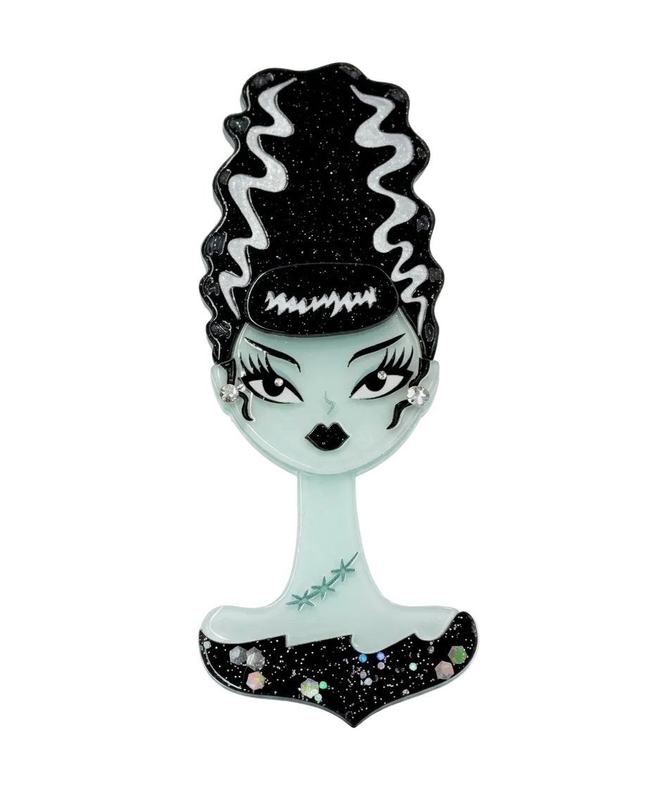 Mrs. Midnight Spooky Doll Brooch by Miss Fluff x Lipstick & Chrome