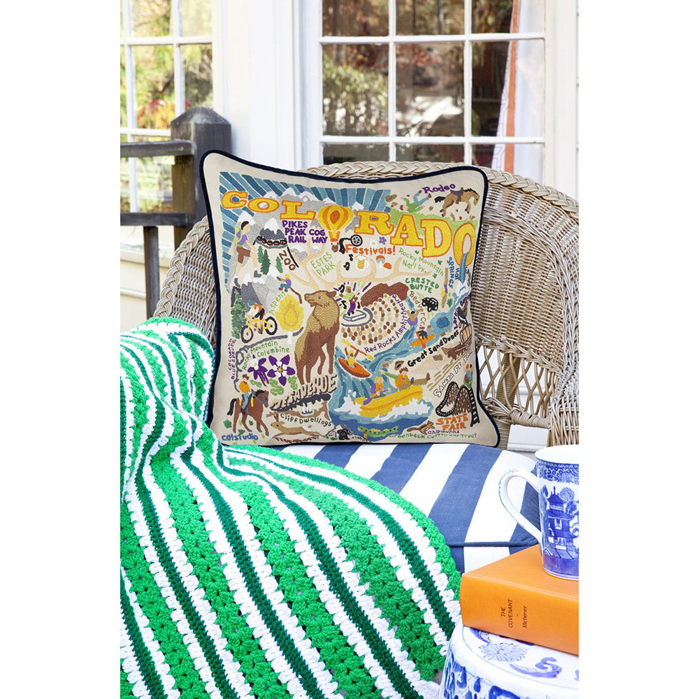 Summer Colorado Hand-Embroidered Pillow - Osadia Concept Store