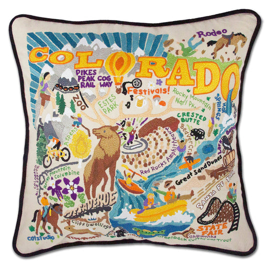 Summer Colorado Hand-Embroidered Pillow - Osadia Concept Store