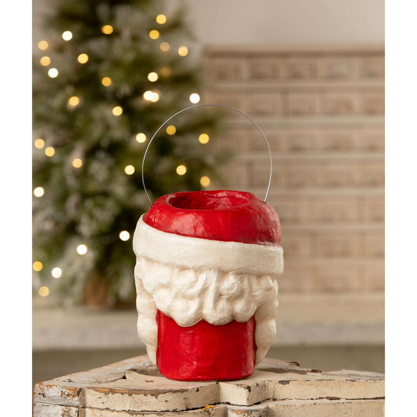 Tall Santa Bucket | Bethany Lowe | Christmas Decor