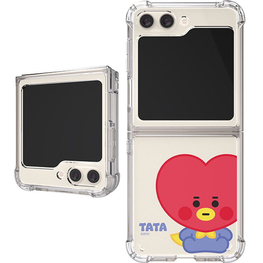 BT21 Baby Galaxy Z Filp5 Clear Air Cushion Reinforced Case