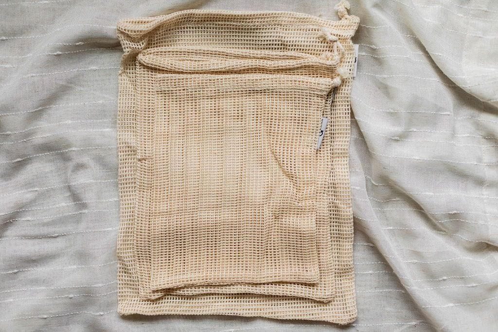 Organic Cotton Produce Bags - Set of 6