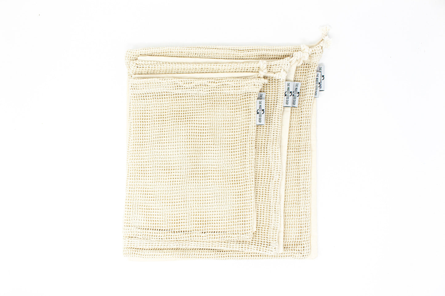 Organic Cotton Produce Bags - Set of 6