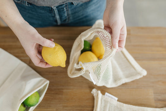 Organic Cotton Produce Bags - Set of 6
