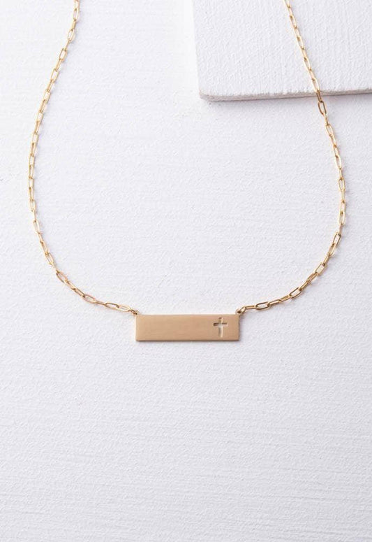 Tree of Life Cross Necklace in Gold