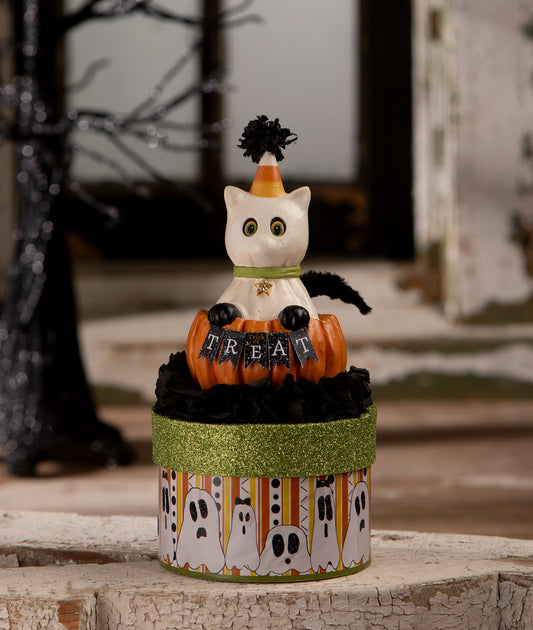 Treat Casper on Box | Halloween Decor | Bethany Lowe