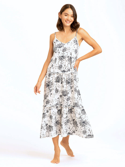Gina Gauze Ruffle Tiered Dress