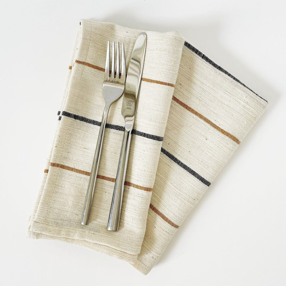 Adama Handwoven Ethiopian Cotton Napkins | Set of 2
