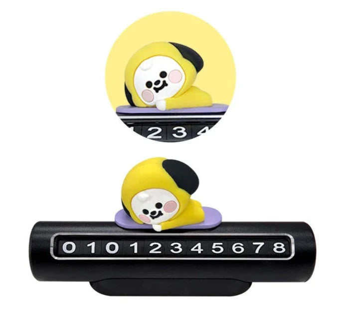 BT21 Baby Vehicle Parking Number Plate Figure
