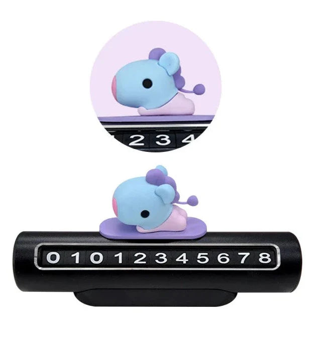 BT21 Baby Vehicle Parking Number Plate Figure