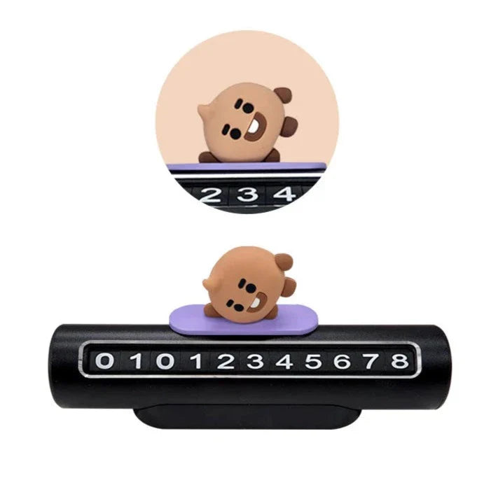 BT21 Baby Vehicle Parking Number Plate Figure
