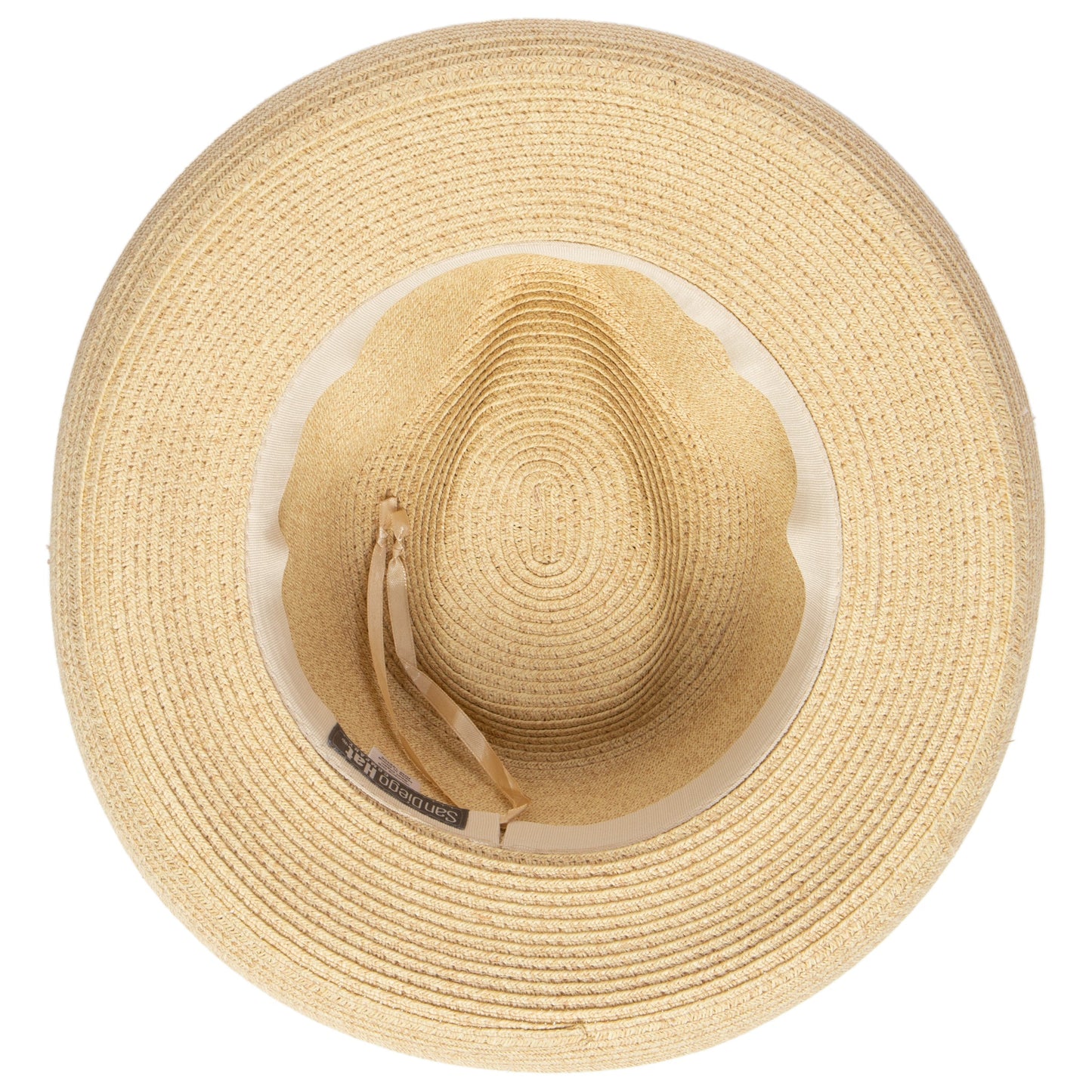Women's Kettle Brim Fedora With Frayed Band & Shell Trim