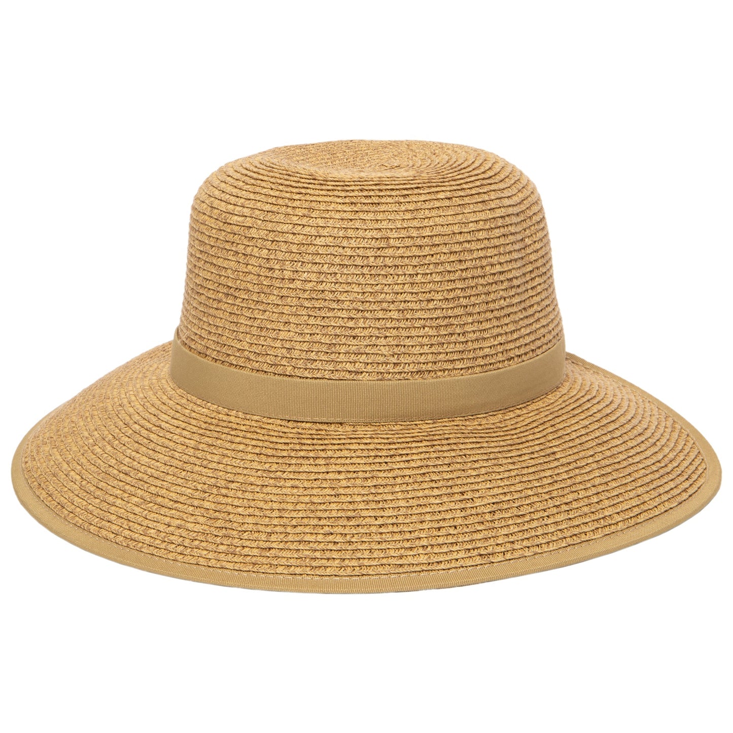 Women's Ultrabraid Round Crown Face Saver Sun Hat with Grosgrain Ribbon and Velcro Back Closure