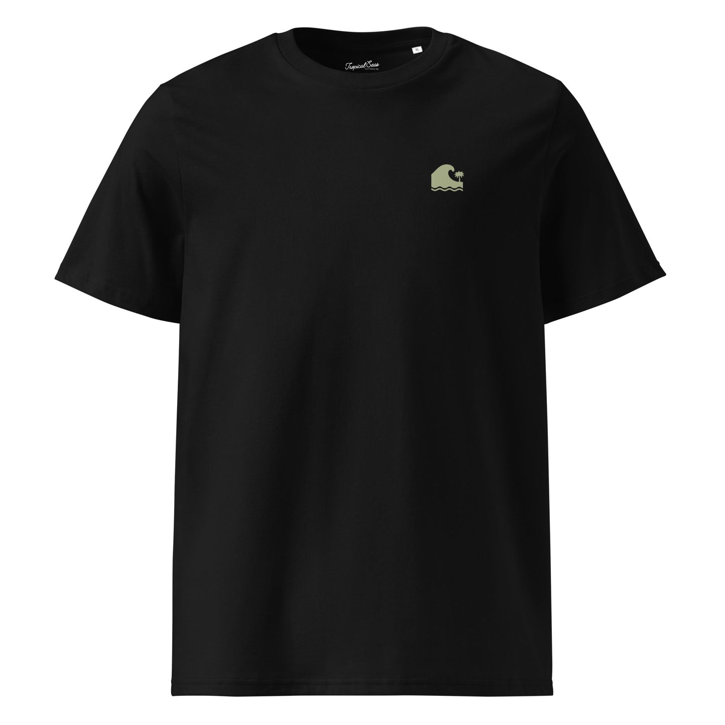 Coastal Bloom Organic Cotton T-Shirt | Tropical Flower Streetwear for Ocean Lovers